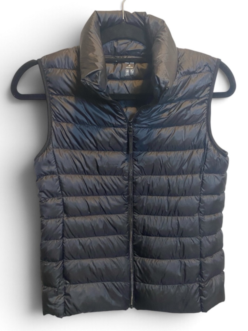 Uniqlo Ultra Light Down Vest Women's XS Black Puffer Quilted Full Zip Packable